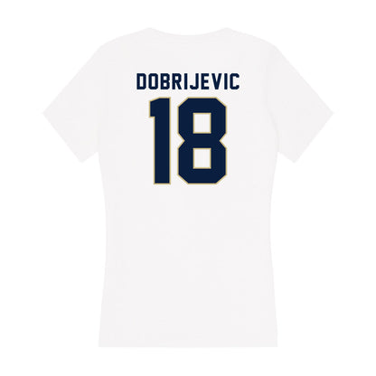 Akron - NCAA Men's Soccer : Stefan Dobrijevic - Women's V-Neck T-Shirt-1