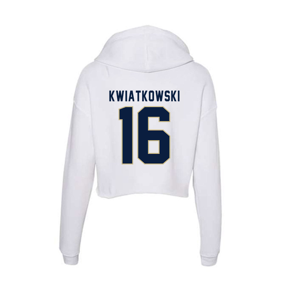 Akron - NCAA Women's Lacrosse : Cami Kwiatkowski - Women's Crop Fleece Hoodie-1