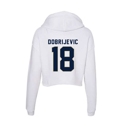 Akron - NCAA Men's Soccer : Stefan Dobrijevic - Women's Crop Fleece Hoodie-1