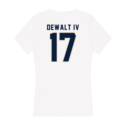 Akron - NCAA Football : Malcolm DeWalt IV - Women's V-Neck T-Shirt-1