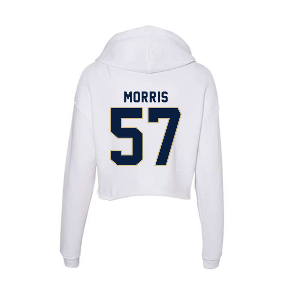 Akron - NCAA Football : Delvin Morris - Women's Crop Fleece Hoodie-1