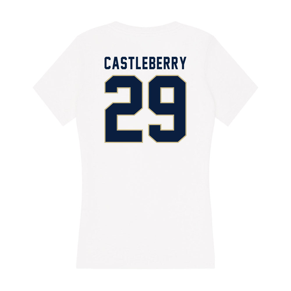 Akron - NCAA Football : Jordan Castleberry - Women's V-Neck T-Shirt-1