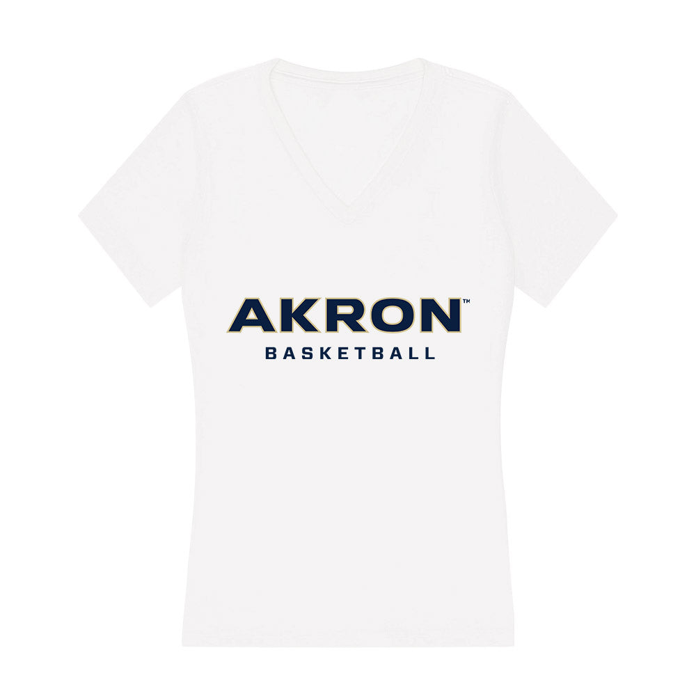 Akron - NCAA Men's Basketball : Evan Wilson - Women's V-Neck T-Shirt-0