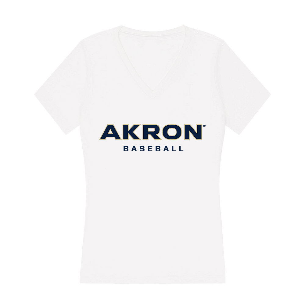 Akron - NCAA Baseball : Garrett Groce - Women's V-Neck T-Shirt-0