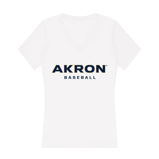 Akron - NCAA Baseball : Garrett Groce - Women's V-Neck T-Shirt-0