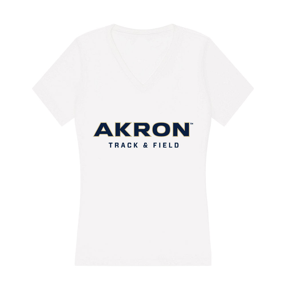 Akron - NCAA Men's Track & Field : Jalen McCoy - Women's V-Neck T-Shirt-0