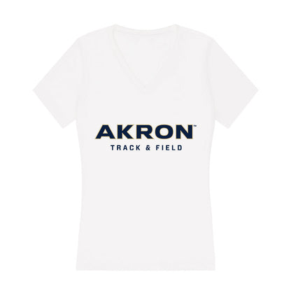 Akron - NCAA Men's Track & Field : Jalen McCoy - Women's V-Neck T-Shirt-0