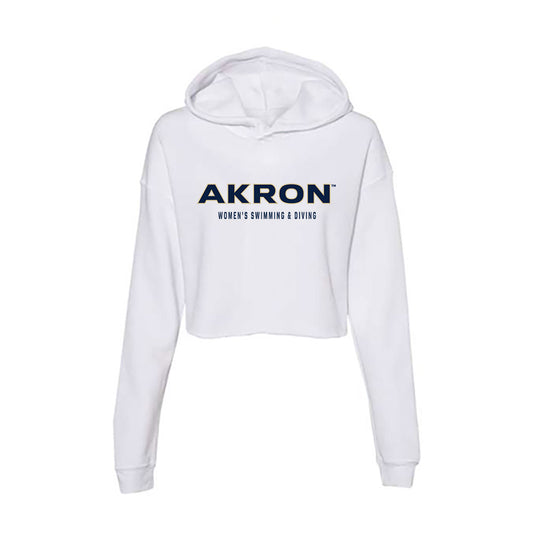 Akron - NCAA Women's Swimming & Diving : Alanis Santiago - Women's Crop Fleece Hoodie-0