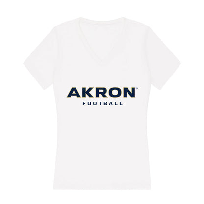 Akron - NCAA Football : DQ Thomas - Women's V-Neck T-Shirt-0