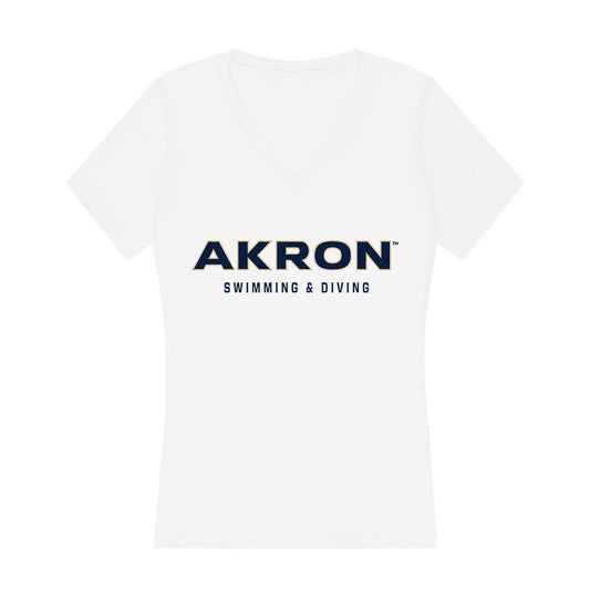 Akron - NCAA Women's Swimming & Diving : Corinne Spetz - Women's V-Neck T-Shirt-0