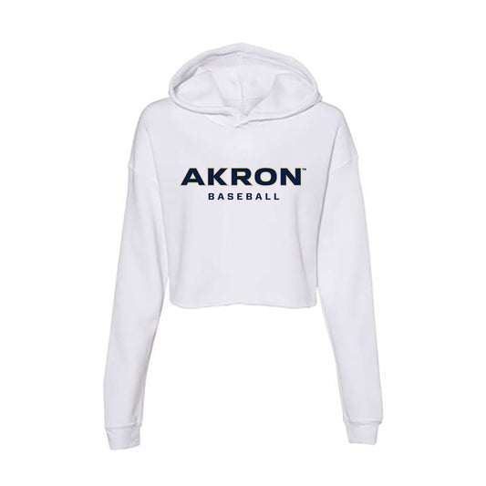 Akron - NCAA Baseball : Garrett Groce - Women's Crop Fleece Hoodie-0