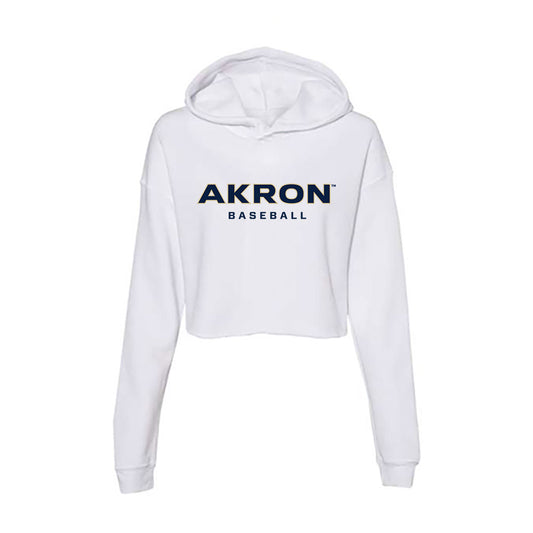 Akron - NCAA Baseball : Charles Schebler - Women's Crop Fleece Hoodie-0