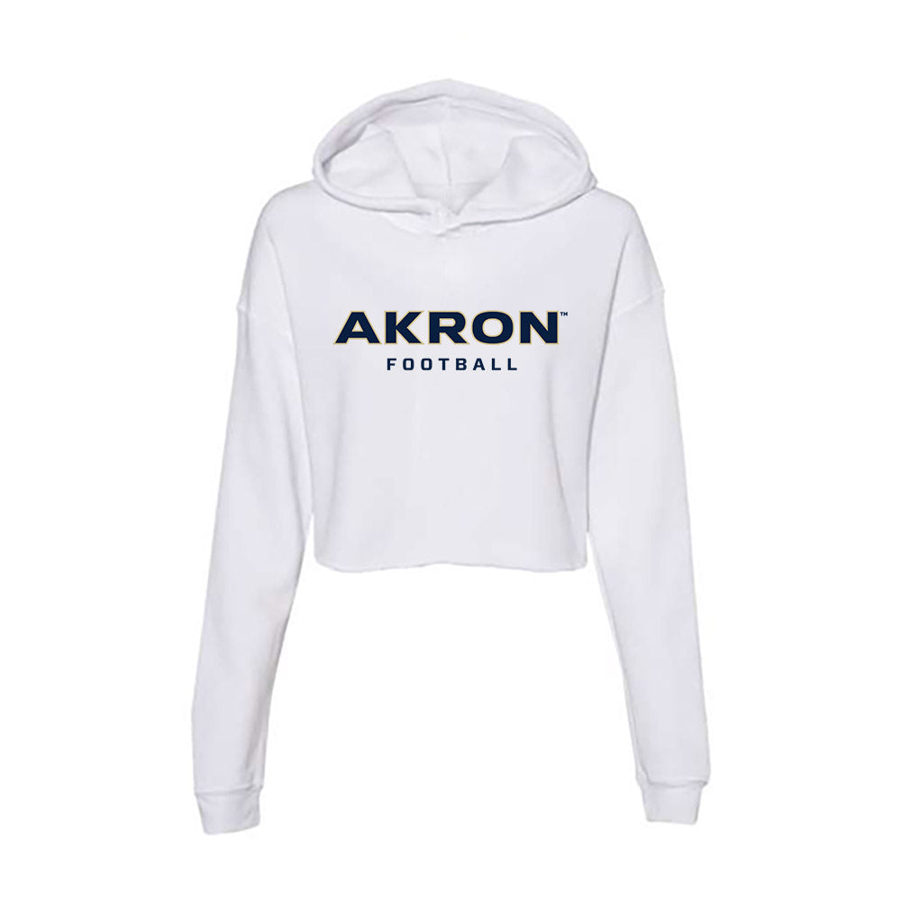 Akron - NCAA Football : Ronald Hull III - Women's Crop Fleece Hoodie-0