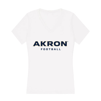 Akron - NCAA Football : Alex Fox - Women's V-Neck T-Shirt-0