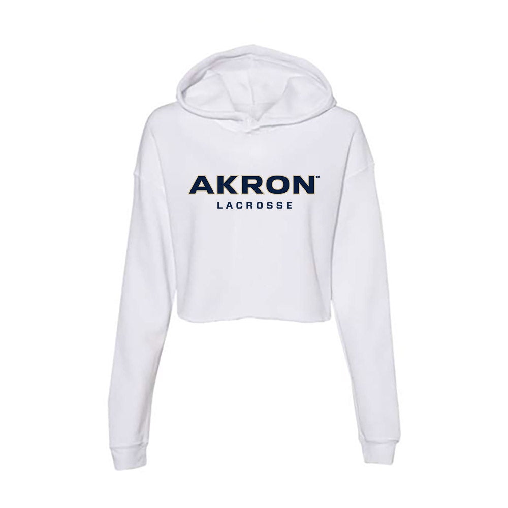 Akron - NCAA Women's Lacrosse : Katie Baumer - Women's Crop Fleece Hoodie-0