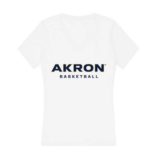 Akron - NCAA Women's Basketball : Natalie Johnson - Women's V-Neck T-Shirt-0