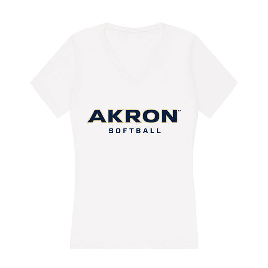 Akron - NCAA Softball : Kenzie Gatti - Women's V-Neck T-Shirt-0