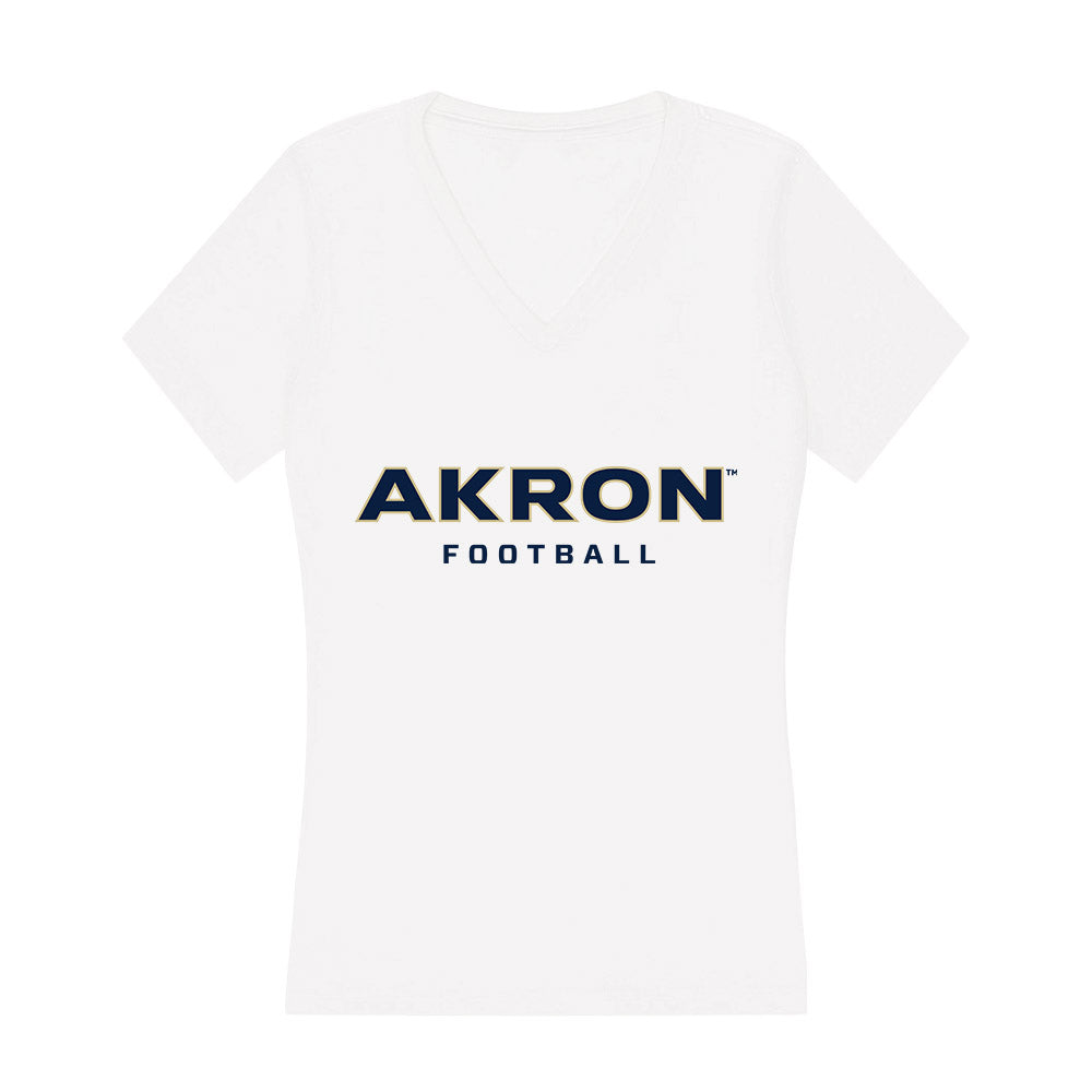 Akron - NCAA Football : Zy Brockington - Women's V-Neck T-Shirt-0
