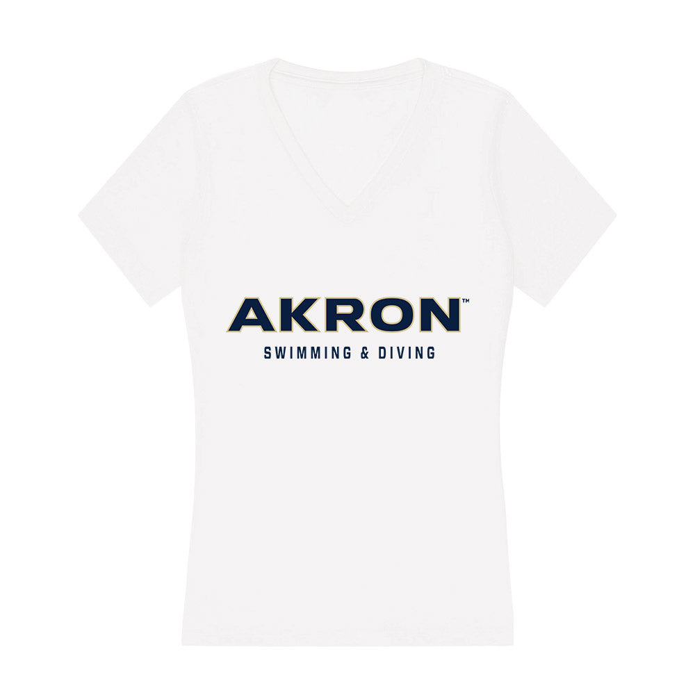 Akron - NCAA Women's Swimming & Diving : Grace Nuhfer - Women's V-Neck T-Shirt-0
