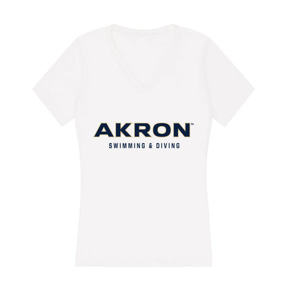 Akron - NCAA Women's Swimming & Diving : Grace Nuhfer - Women's V-Neck T-Shirt-0