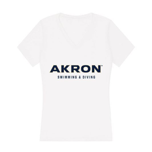 Akron - NCAA Women's Swimming & Diving : Grace Nuhfer - Women's V-Neck T-Shirt-0
