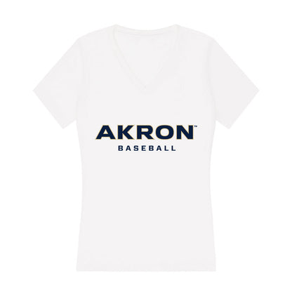 Akron - NCAA Baseball : Will Heisler - Women's V-Neck T-Shirt-0