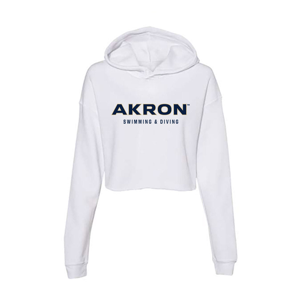 Akron - NCAA Women's Swimming & Diving : Grace Nuhfer - Women's Crop Fleece Hoodie-0