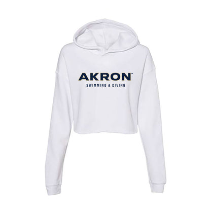Akron - NCAA Women's Swimming & Diving : Grace Nuhfer - Women's Crop Fleece Hoodie-0