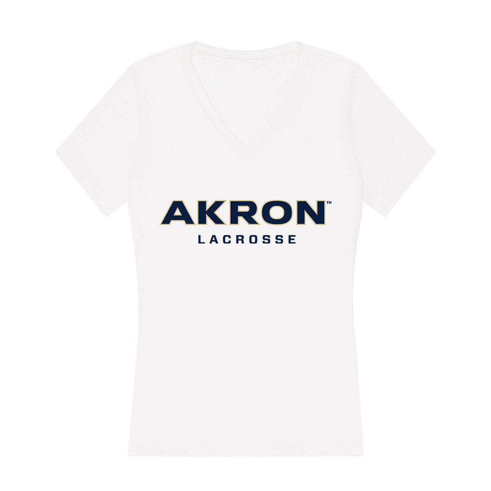 Akron - NCAA Women's Lacrosse : Sarah Baumer - Women's V-Neck T-Shirt-0