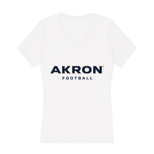 Akron - NCAA Football : Keyveon Johnson - Women's V-Neck T-Shirt-0