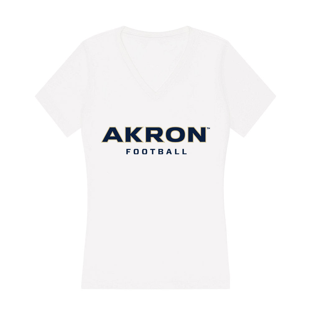 Akron - NCAA Football : Frank Miner - Women's V-Neck T-Shirt-0