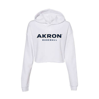 Akron - NCAA Baseball : Will Heisler - Women's Crop Fleece Hoodie-0