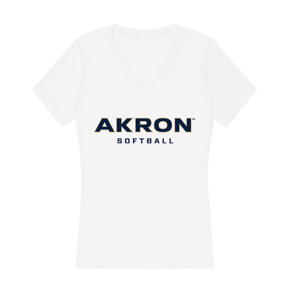 Akron - NCAA Softball : Tiffany Stevens - Women's V-Neck T-Shirt-0