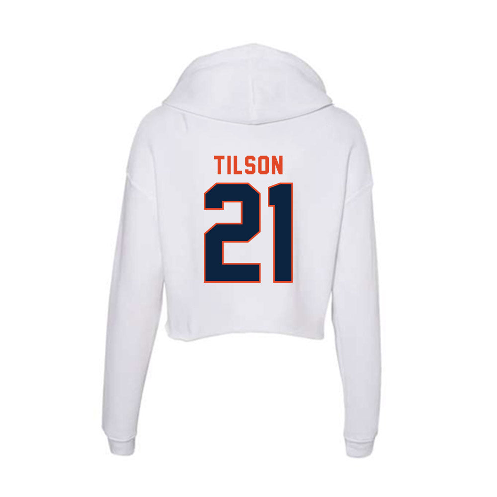 UTSA - NCAA Baseball : Ty Tilson - Women's Crop Fleece Hoodie-1