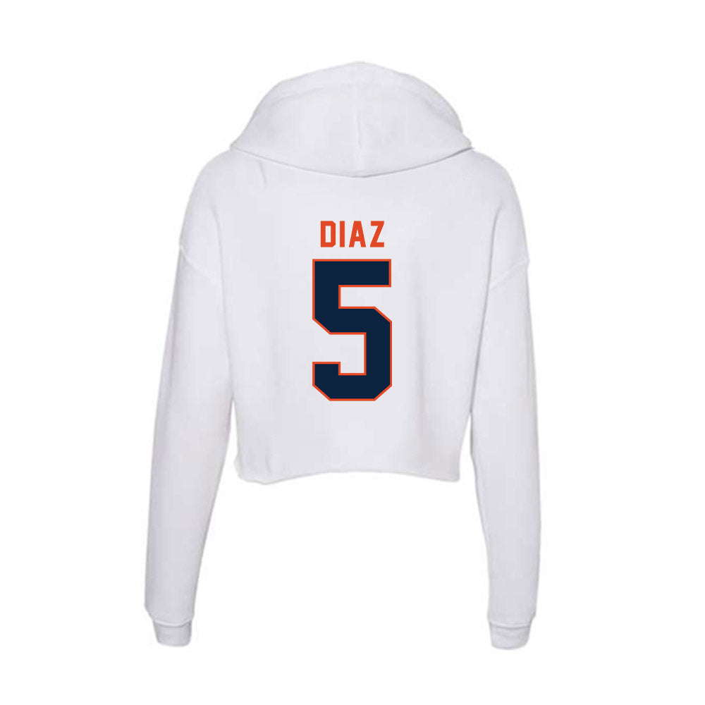 UTSA - NCAA Baseball : Diego Diaz - Women's Crop Fleece Hoodie-1