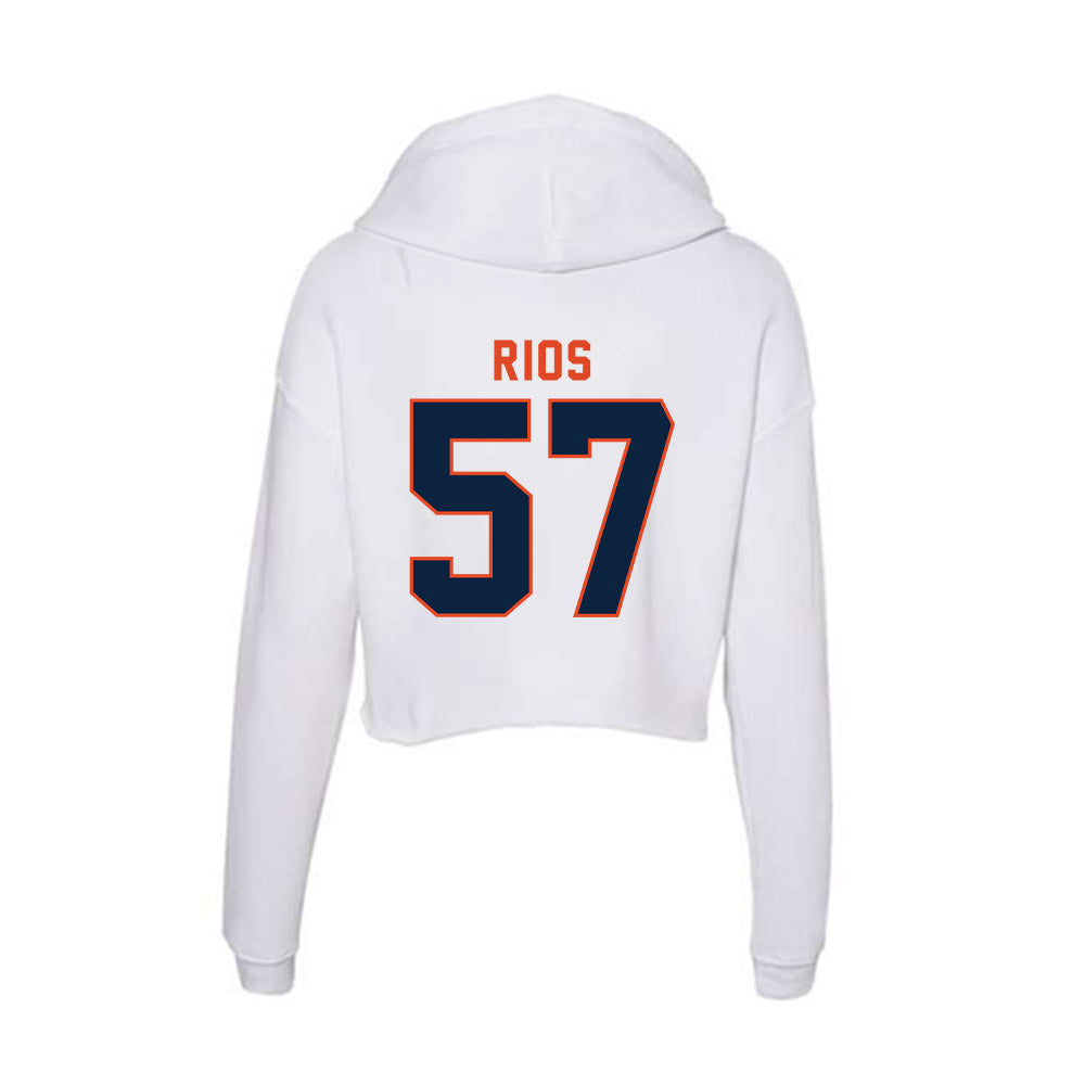 UTSA - NCAA Football : Ben Rios - Women's Crop Fleece Hoodie-1