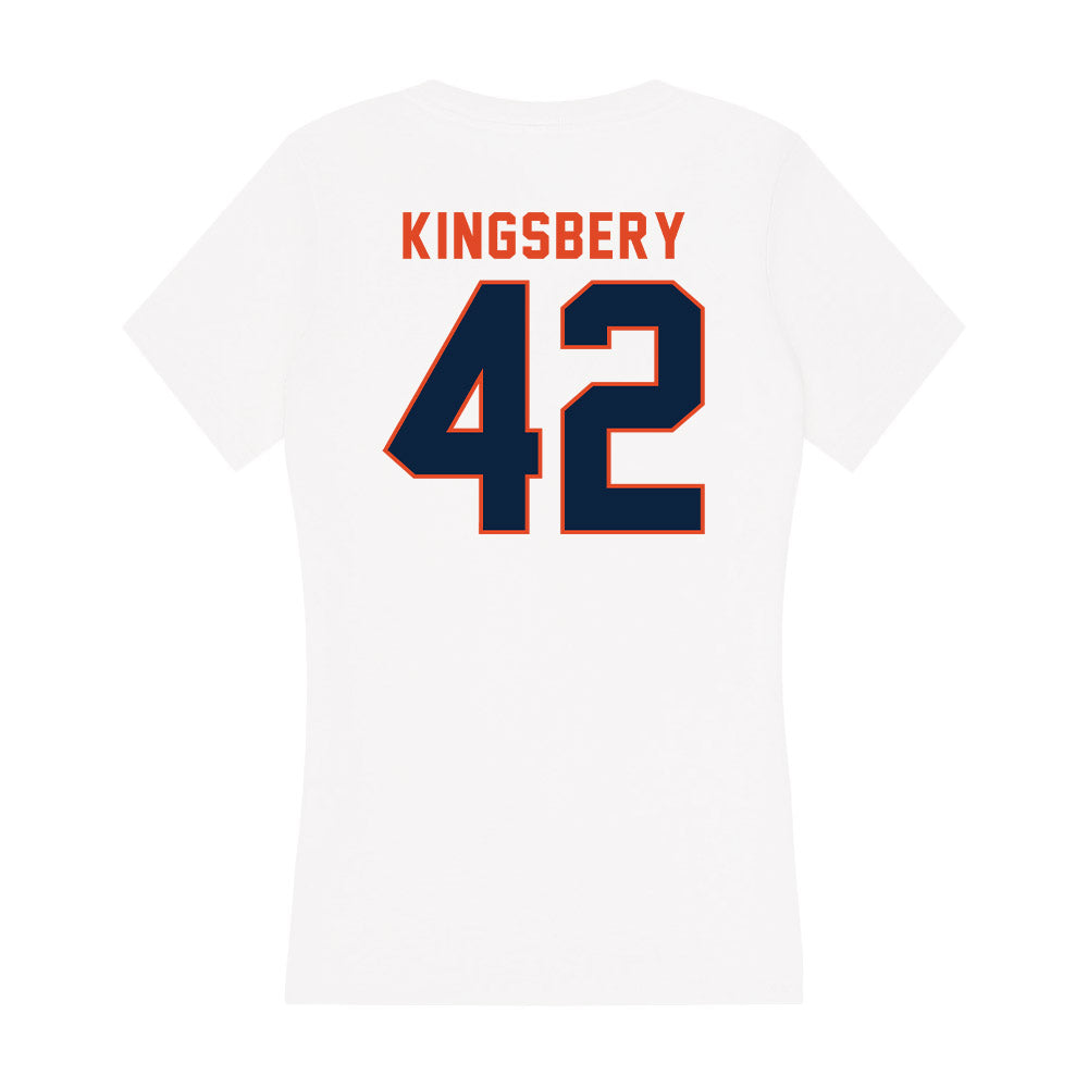 UTSA - NCAA Baseball : Fischer Kingsbery - Women's V-Neck T-Shirt-1