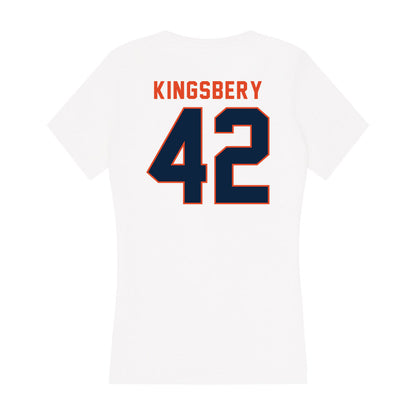 UTSA - NCAA Baseball : Fischer Kingsbery - Women's V-Neck T-Shirt-1