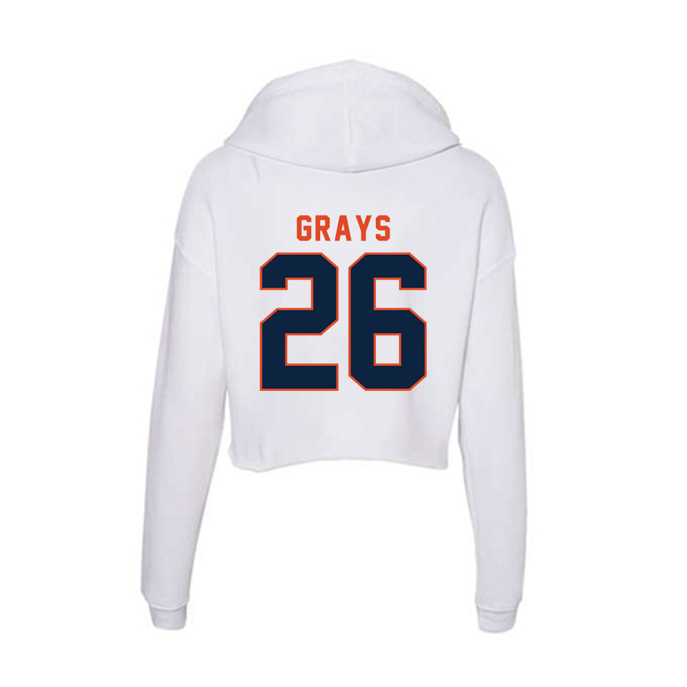 UTSA - NCAA Football : Bryce Grays - Women's Crop Fleece Hoodie-1