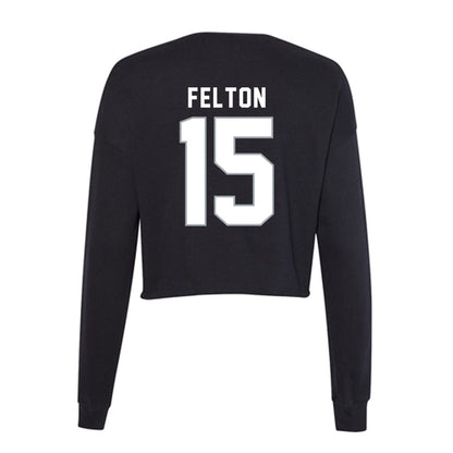 Seton Hall - NCAA Men's Basketball : Jahseem Felton - Women's Cropped Crew Fleece-1