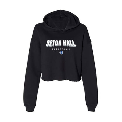 Seton Hall - NCAA Men's Basketball : AJ Staton-McCray - Women's Crop Fleece Hoodie-0