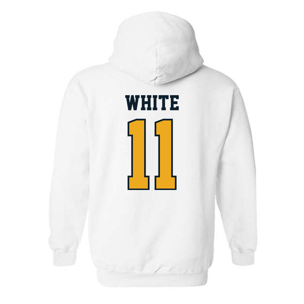 ETBU - NCAA Men's Basketball : Campbell White - Classic Shersey Hooded Sweatshirt-1