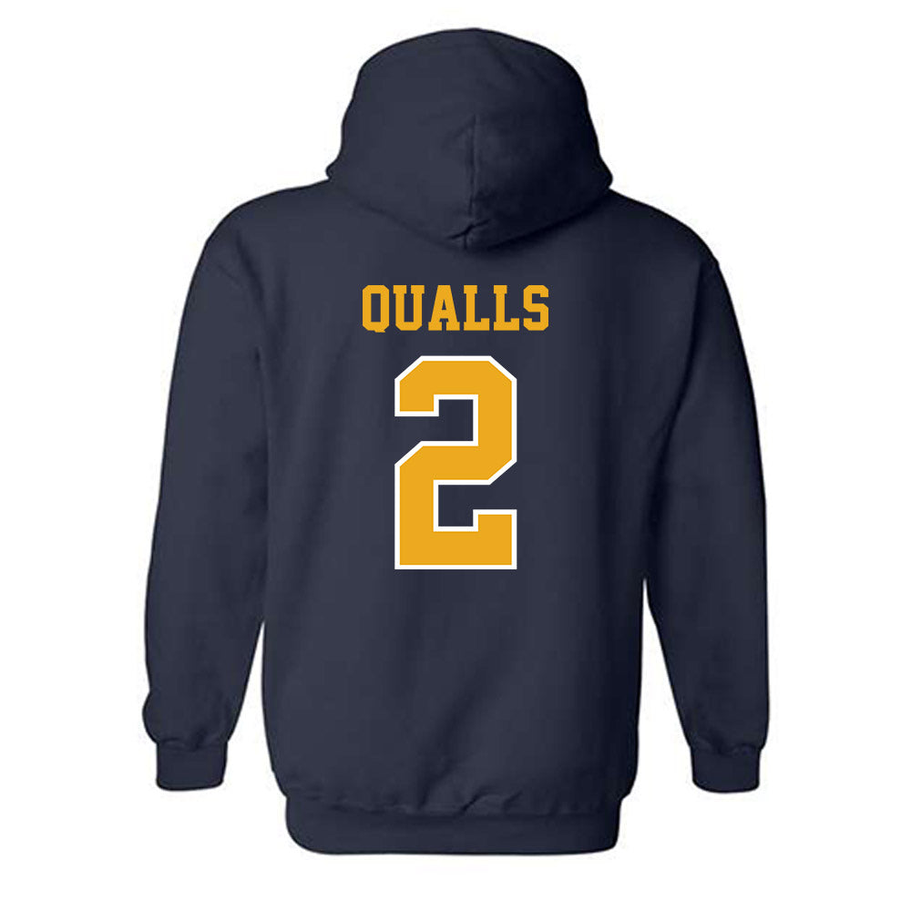 ETBU - NCAA Football : Justin Qualls - Classic Shersey Hooded Sweatshirt-1