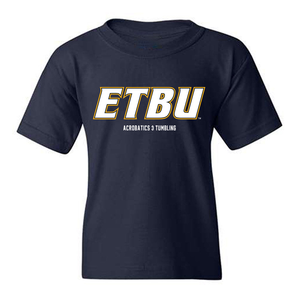 ETBU - NCAA Acrobatics & Tumbling : Rhiunce Black - Classic Shersey Youth T-Shirt-0
