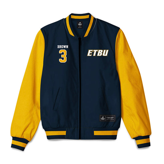 ETBU - NCAA Football : Navian Brown - Bomber Jacket-0