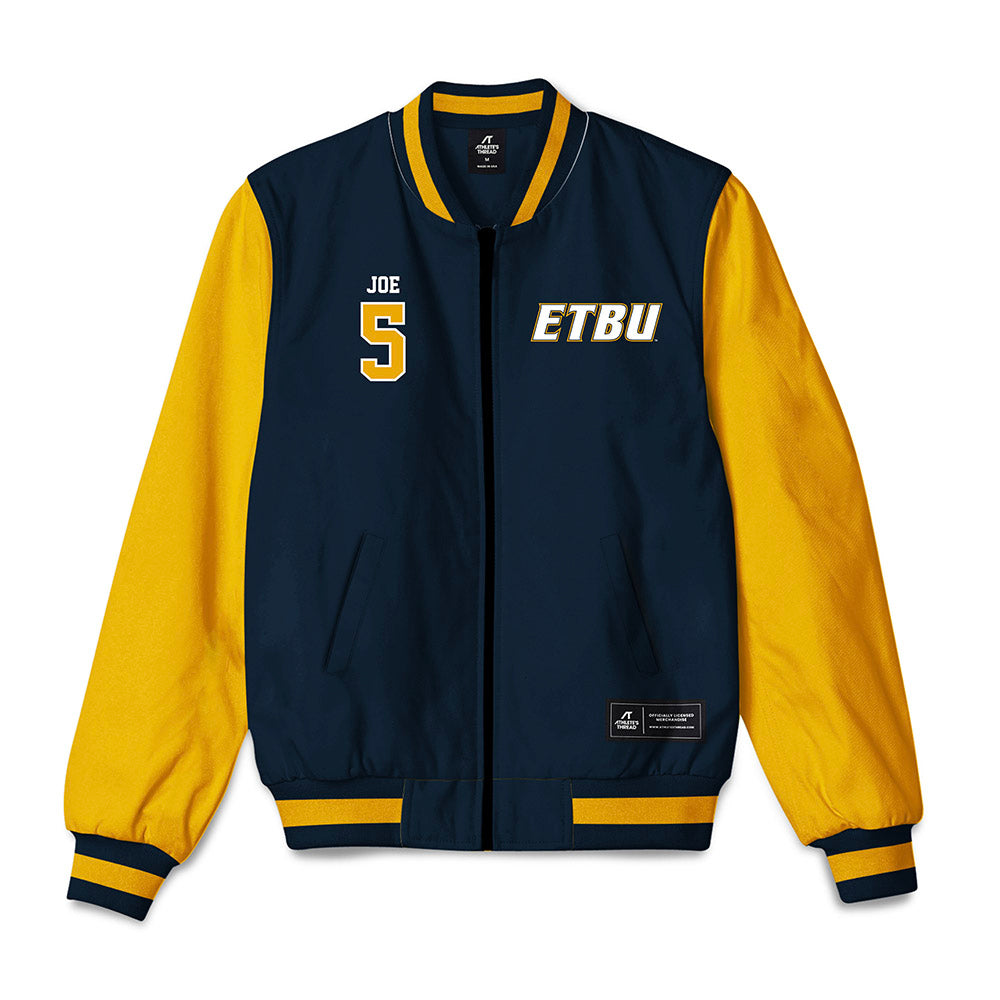 ETBU - NCAA Men's Basketball : Joshua Joe - Bomber Jacket-0