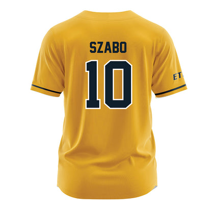 ETBU - NCAA Baseball : Joshua Szabo - Gold Jersey-1