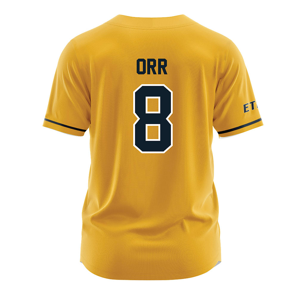 ETBU - NCAA Baseball : Philip Orr - Gold Jersey-1