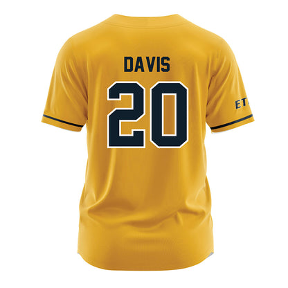 ETBU - NCAA Baseball : Forrest Davis - Gold Jersey-1