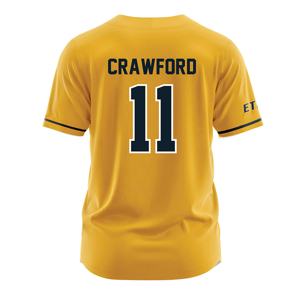 ETBU - NCAA Baseball : Chance Crawford - Gold Jersey-1